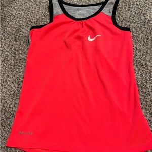 Nike Bright Coral Athletic Tank with Black Trim